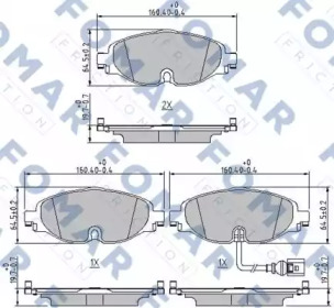 FOMAR FRICTION fo252181 -  Комплект тормозных колодок, дисковый тормоз